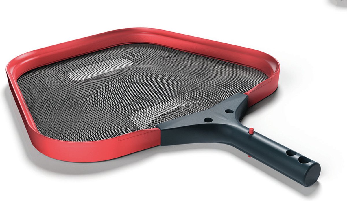 Revolution grote stevige zwembadskimmer zwart/rood