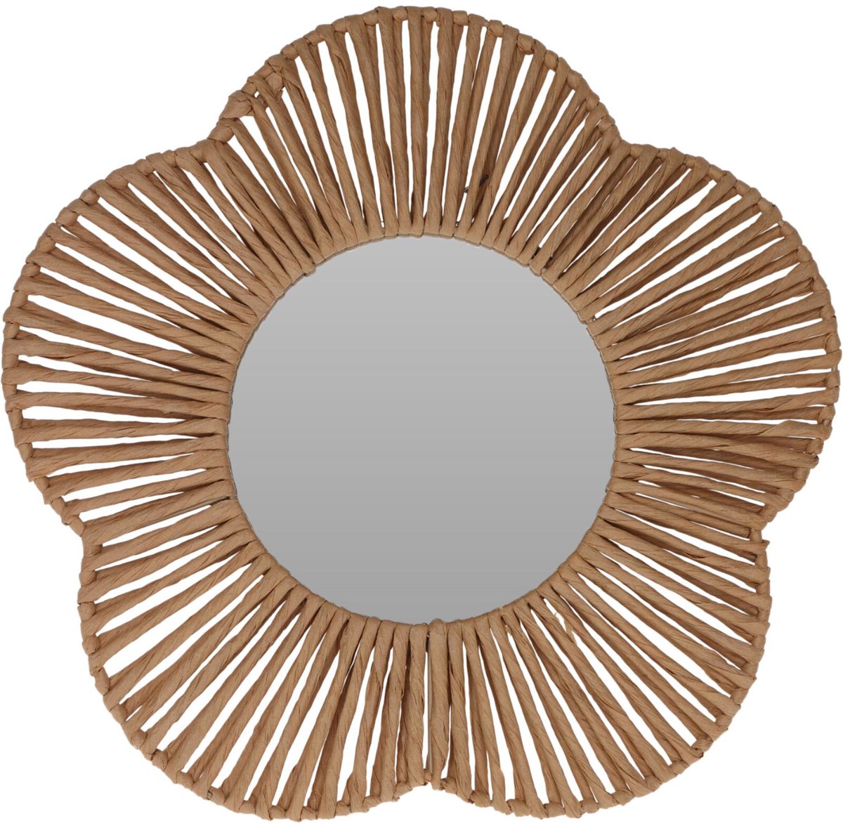 Spiegel Bloem 38 cm Papier/Beige