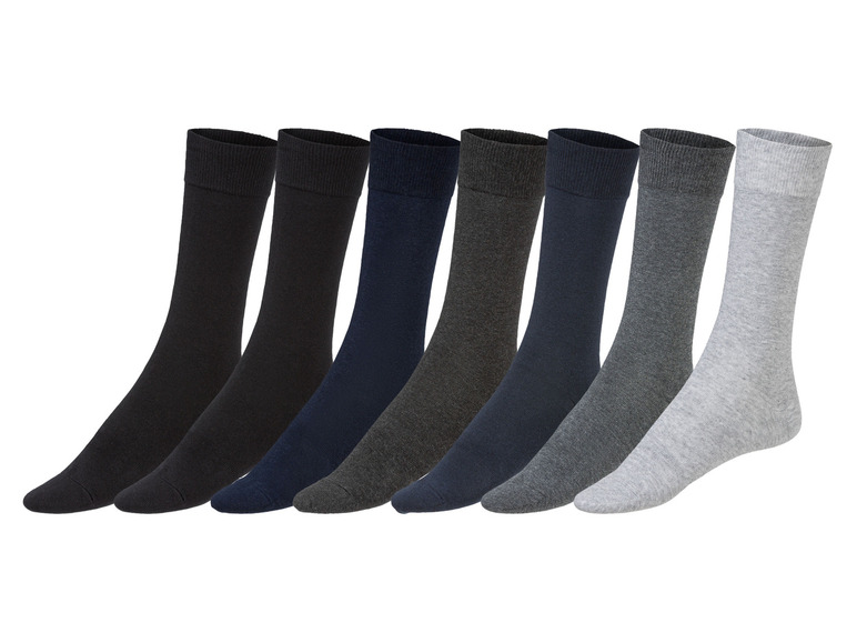 7 paar heren sokken (39-42, Navy/grijs/zwart)