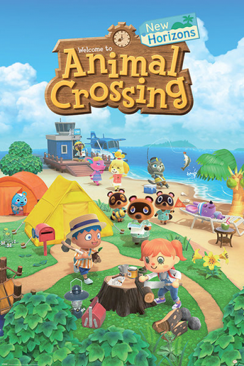 Animal Crossing New Horizons Canvas - Island Life (60cm x 80cm)