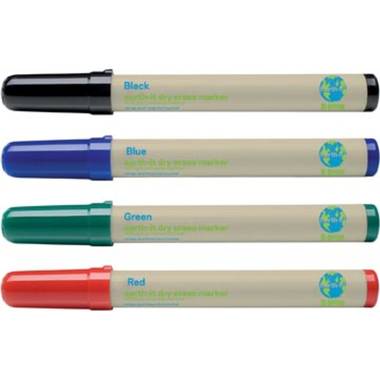 Bi-Office Earth-It whiteboardmarkers, set van 4 stuks in geassorteerde kleuren