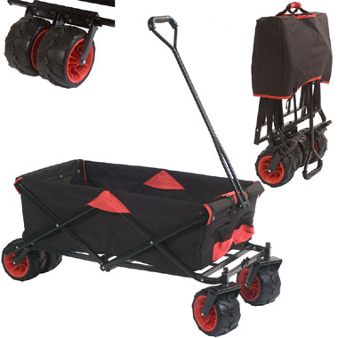 Bolderwagen opvouwbaar - zwart