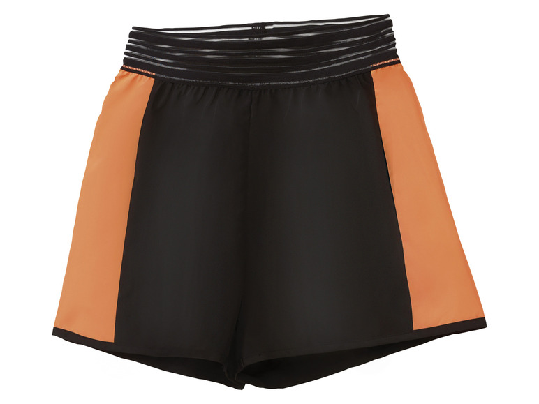 CRIVIT Dames short (S (36/38), Zwart/oranje)