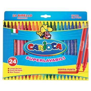 Carioca viltstift Dubbelpunter Birello Superwashab 24 stiften