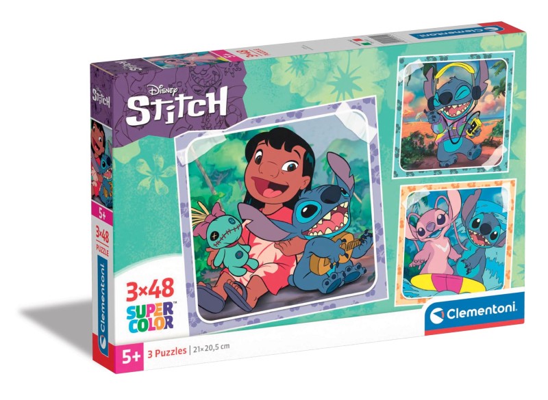 Clementoni Stitch Puzzel 3 X 48 Stukjes