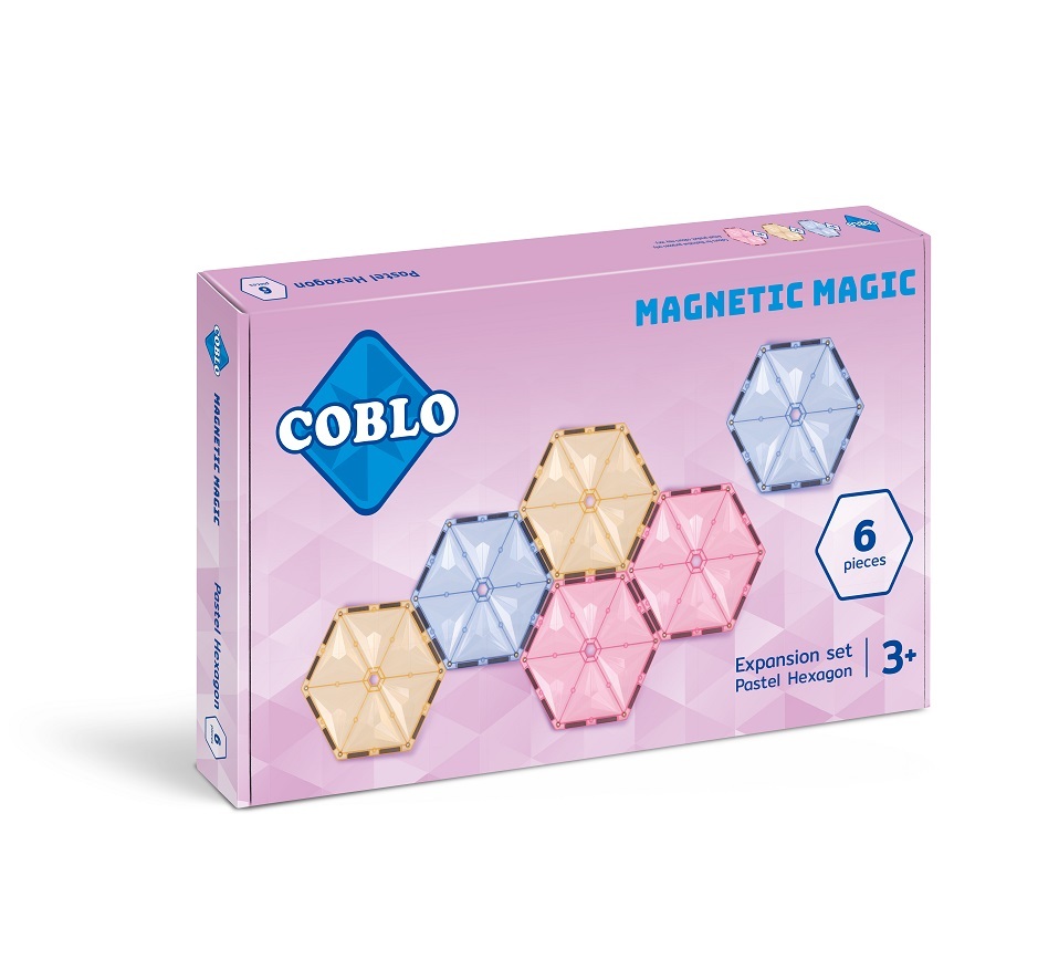 Coblo hexagon pastel 6 stuks
