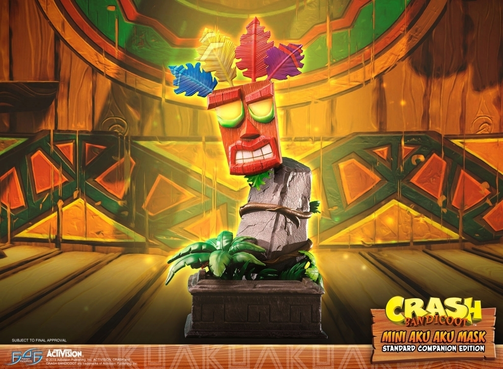 Crash Bandicoot: Mini Aku Aku Mask - Companion Edition 16 inch Statue