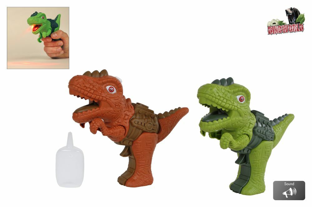 DinoWorld dinosaurus met stoom licht en geluid 17cm 2ass