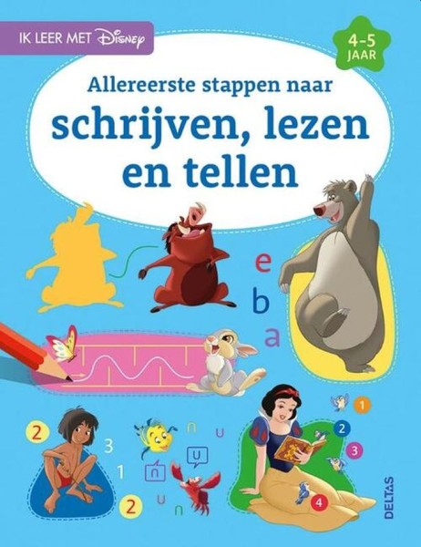 Disney Allereerste Stappen Naar Schrijven, Lezen En Tellen (4-5 jaar)