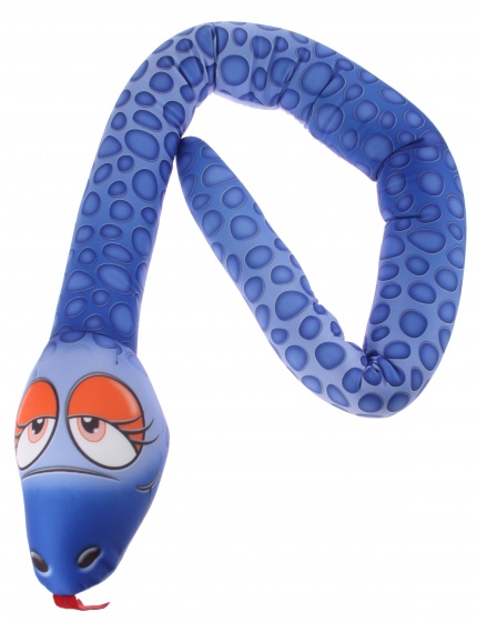 Eddy Toys knuffel slang blauw 145 cm