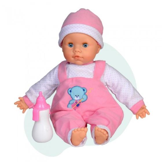 Falca interactieve babypop 38 cm beertje roze