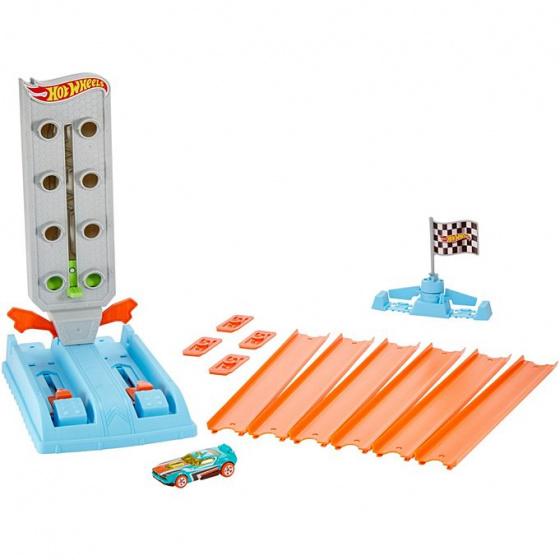 Hot Wheels racebaan Dragstrip Champion jongens blauw/oranje