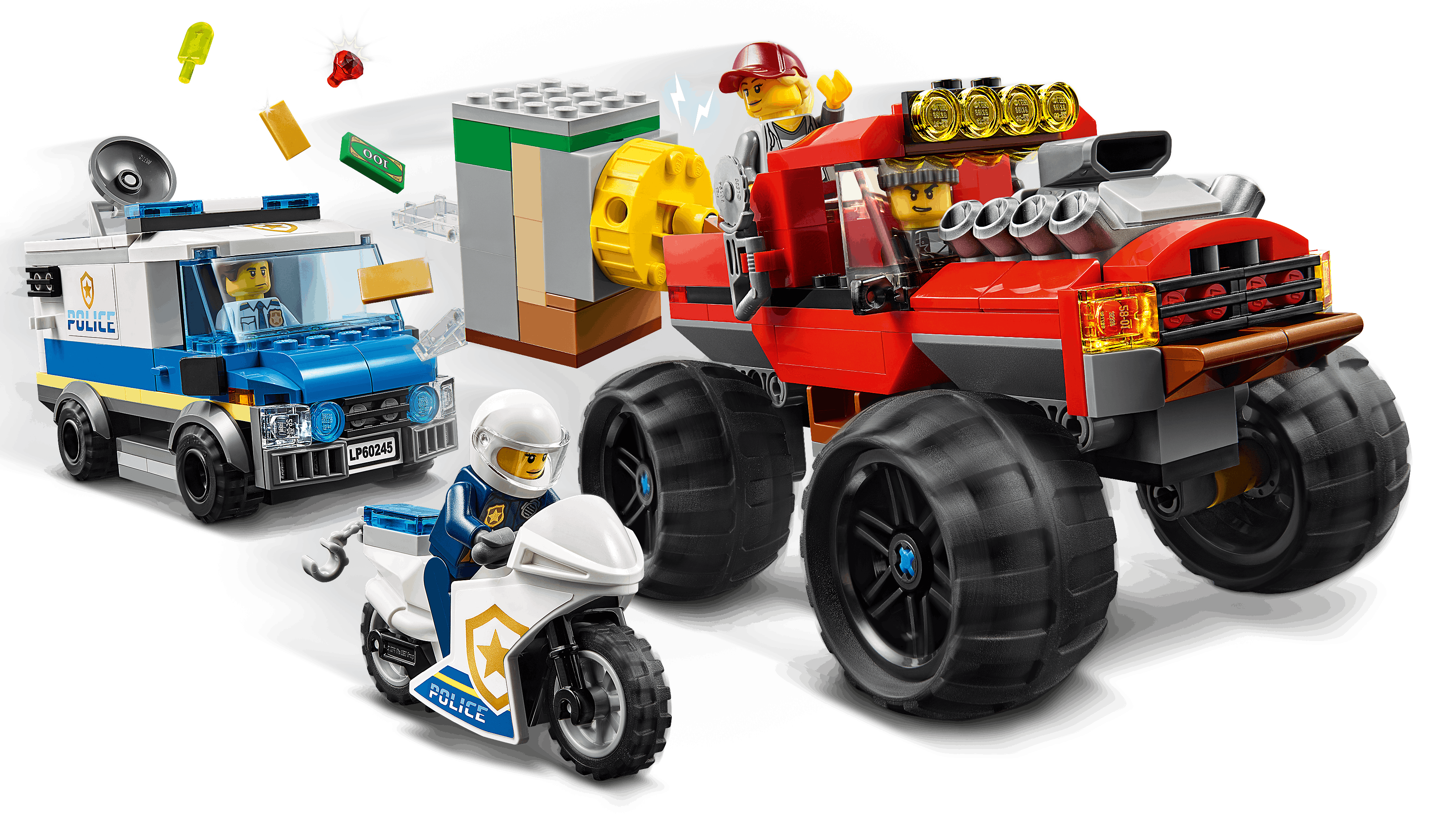 LEGO City 60245 Politiemonstertruck overval