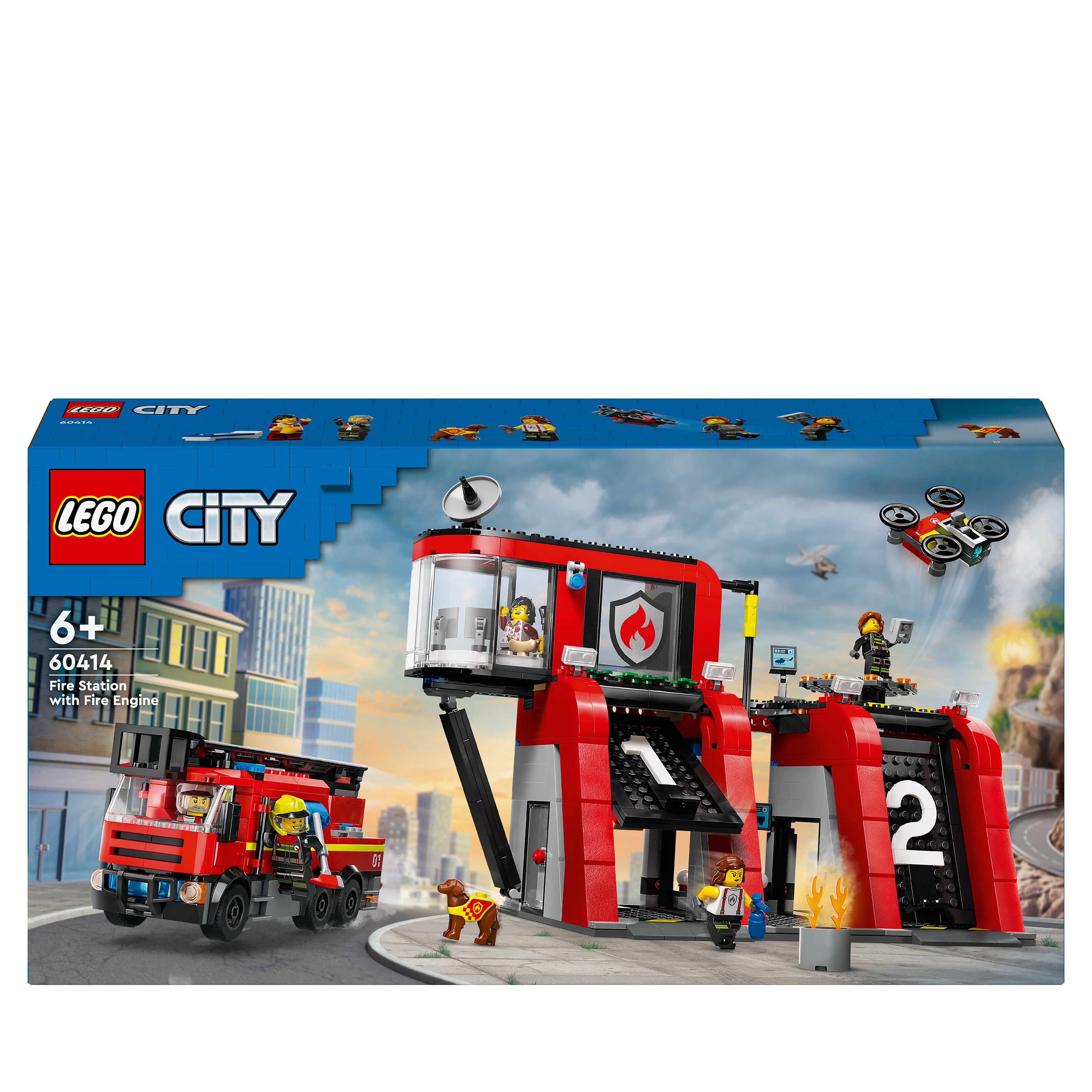 LEGO City 60414 brandweerkazerne en brandweerauto