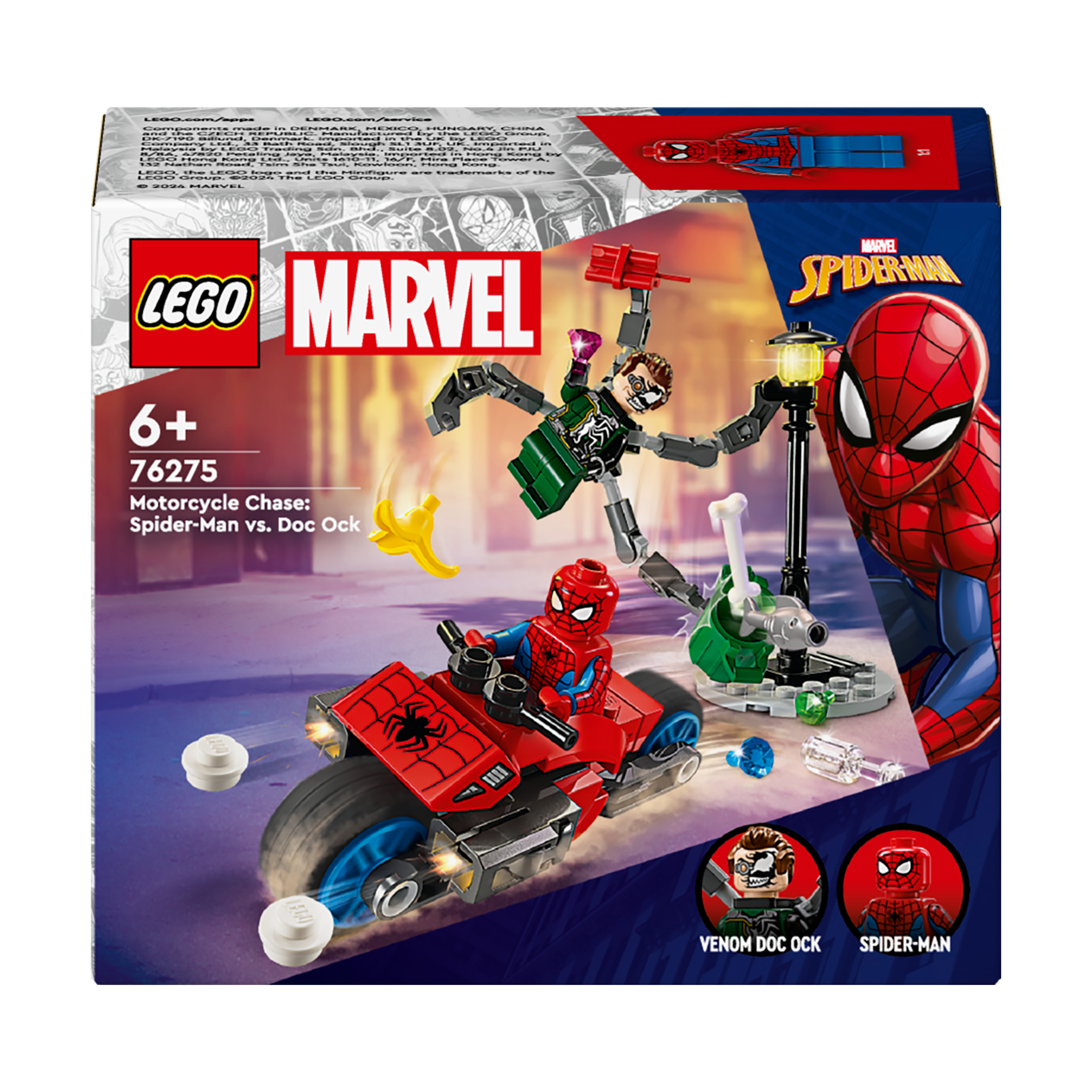 LEGO Marvel Super Heroes 76275 Motorachtervolging: Spider-Man vs. Doc Ock Set