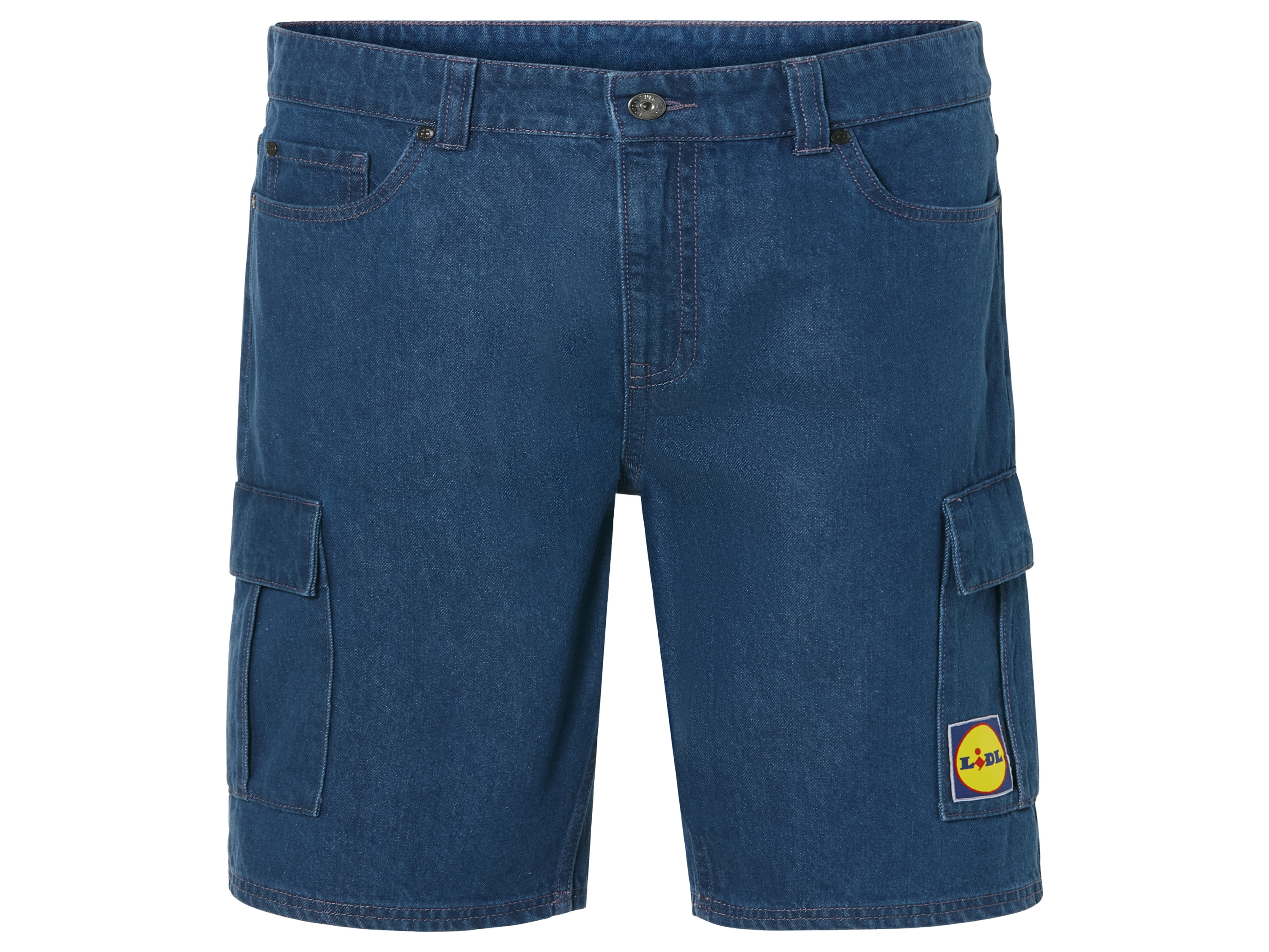 LIVERGY Heren jeansshort (34, Blauw)