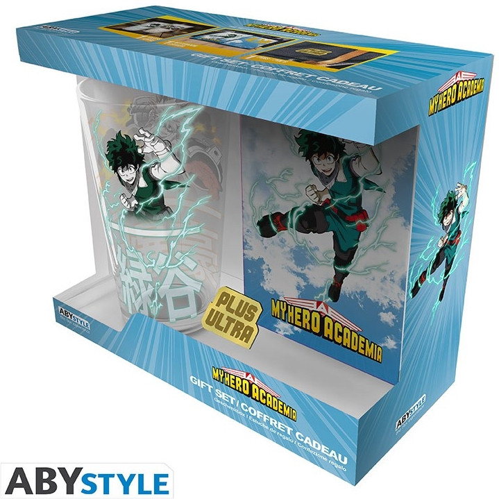 My Hero Academia - XXL Glass + Pin + Pocket Notebook Gift Set