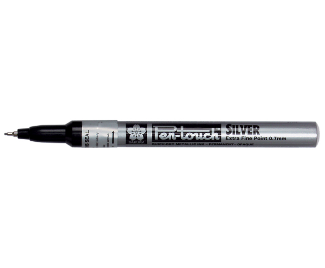 Pen-touch zilver extra fijn