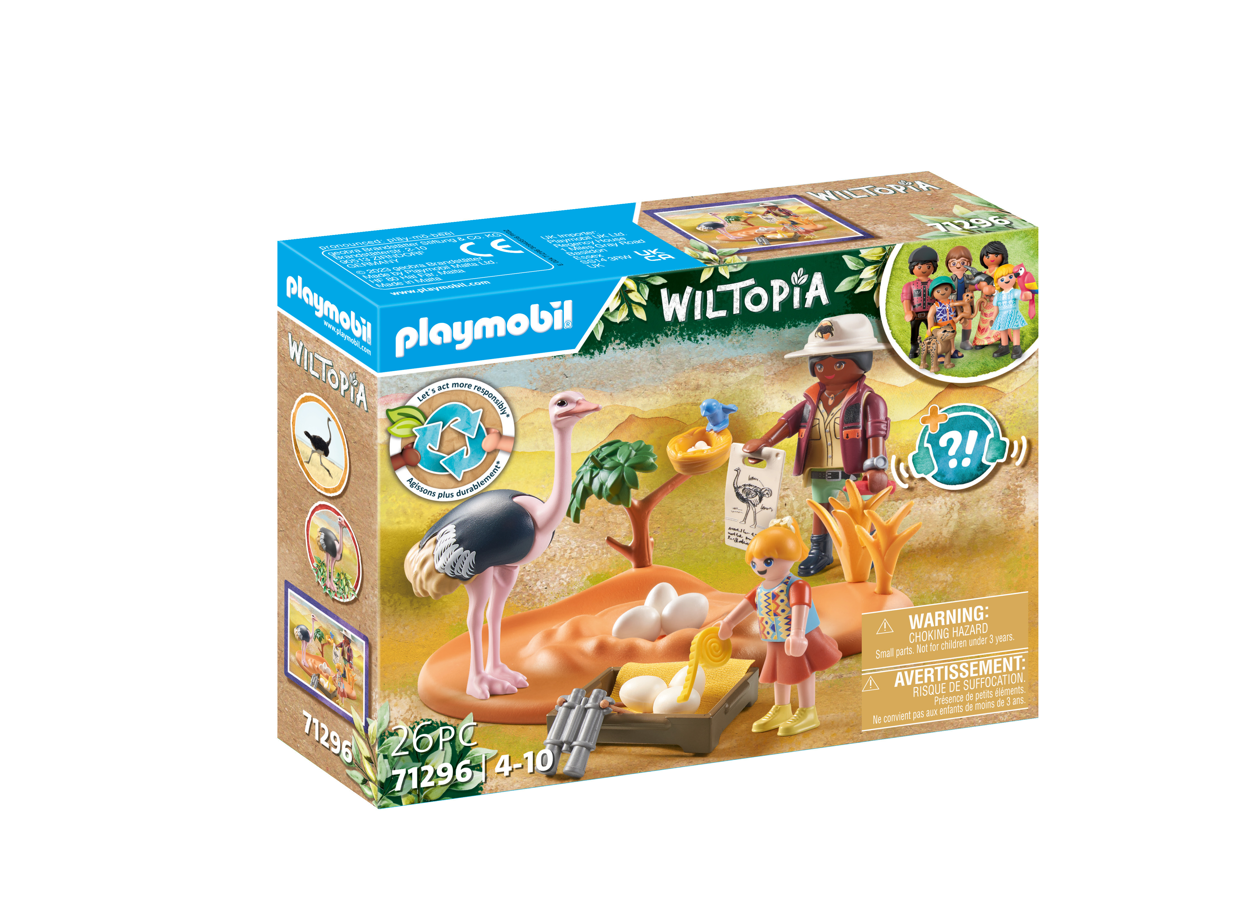 71296 Playmobil wildtopia op bezoek bij papa struisvogel
