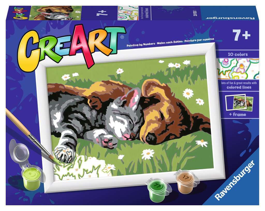Ravensburger creart serie E sleeping cats and dogs