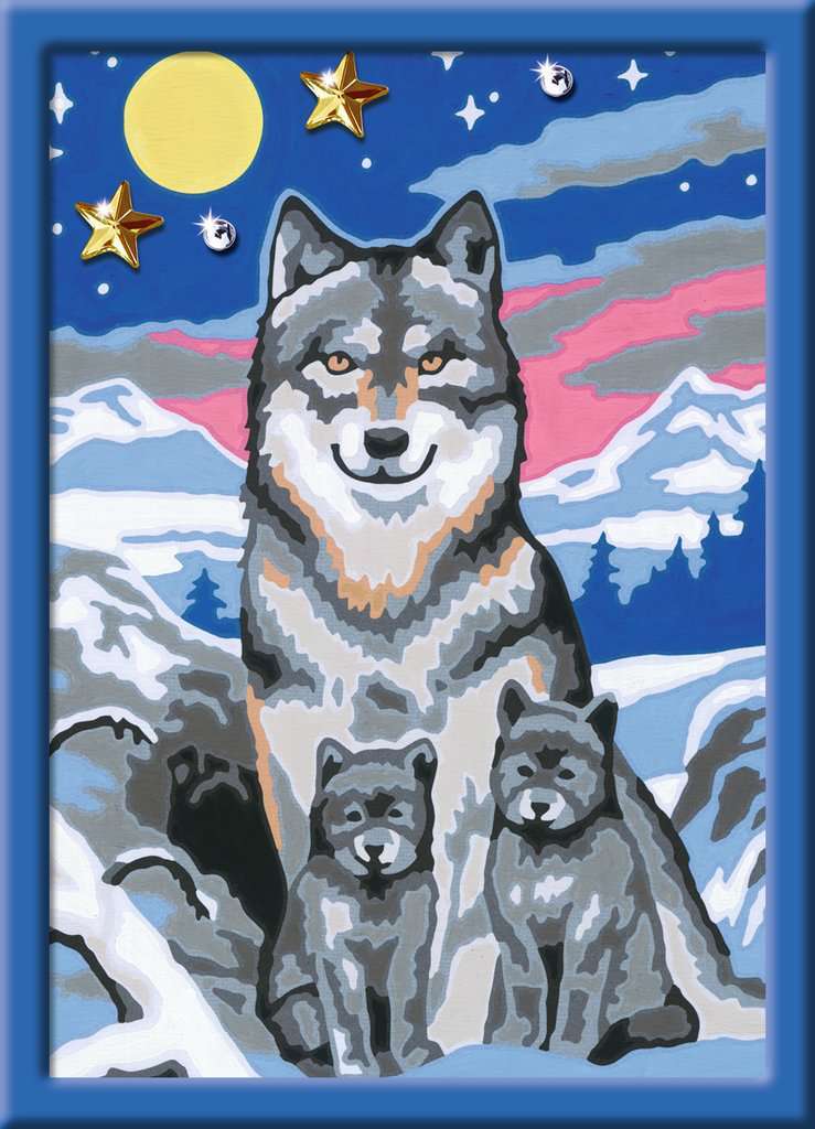 Ravensburger creart serie E wonderful wolf family