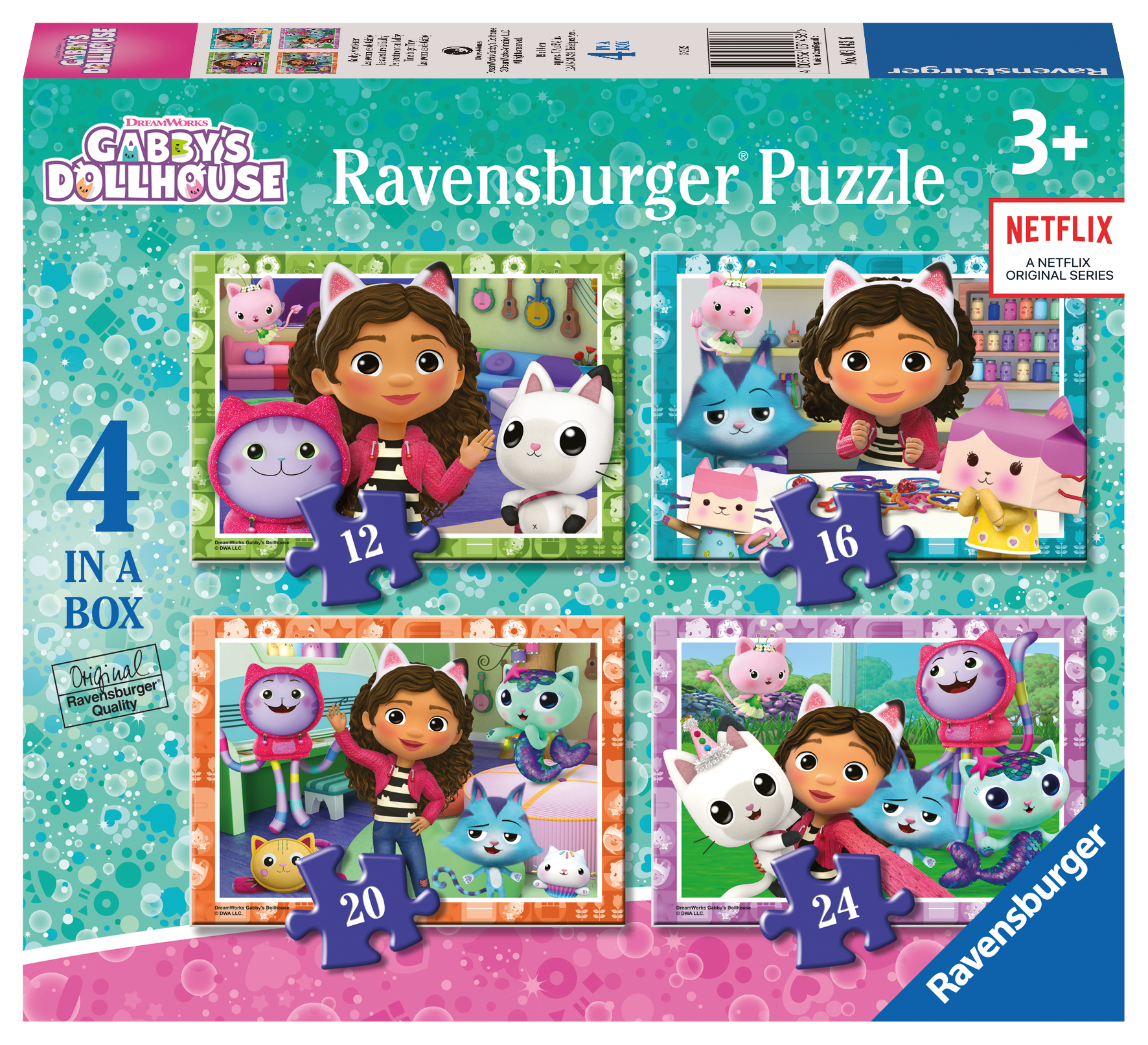 Ravensburger puzzel 12-16-20-24 stukjes Gabbys dollhouse