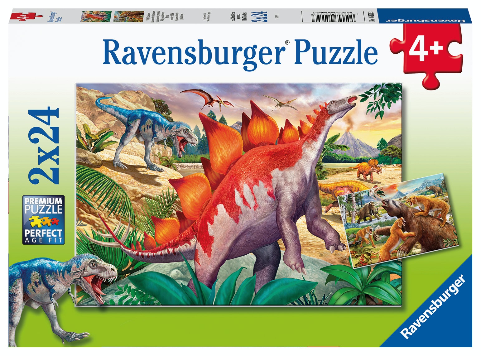 Ravensburger puzzel 2x24 stukjes wilde oertijddieren
