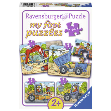 Ravensburger puzzelset mijn favoriete bouwwagens - 2 + 4 + 6 + 8 stukjes
