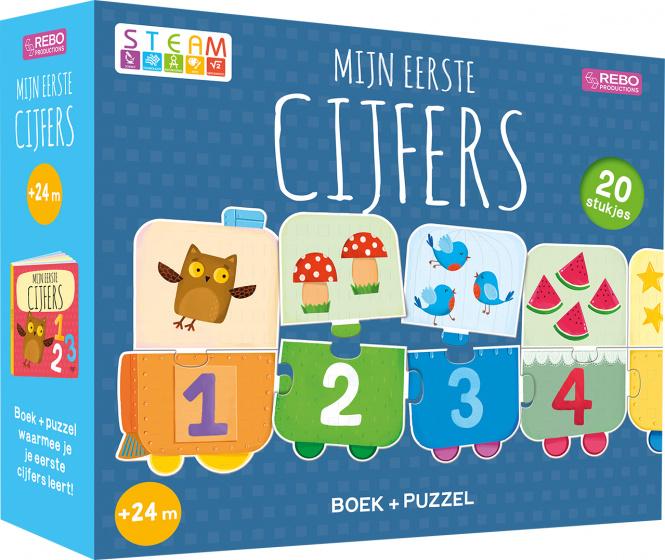 Rebo Productions puzzel Mijn eerste cijfers junior 20 stuks