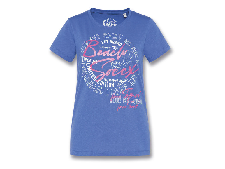 Soccx Dames t-shirt (S, Blauw)