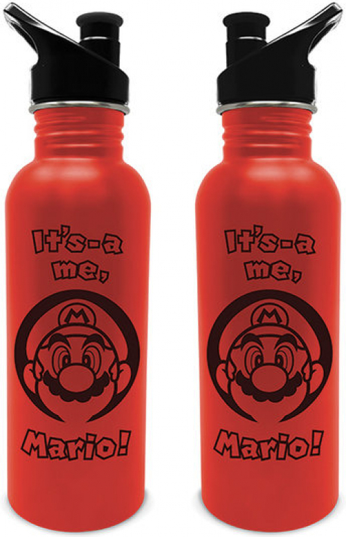 Super Mario - It\s A Me Mario Metal Water Bottle