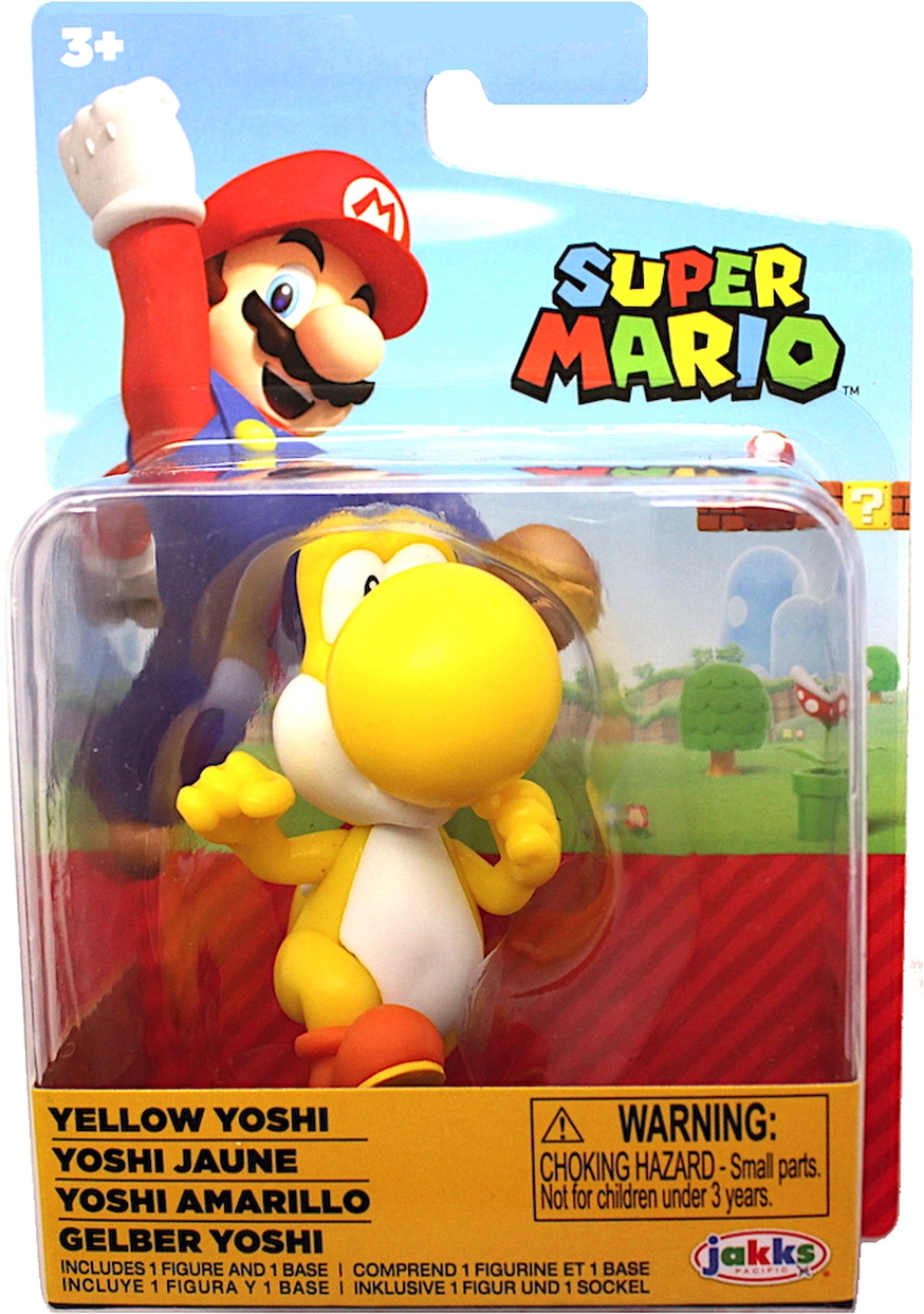 Super Mario Mini Action Figure - Yellow Yoshi