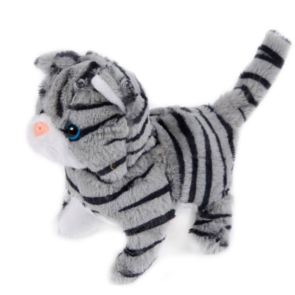 Take Me Home looppoes met geluid - 15 cm - grijs/zwart