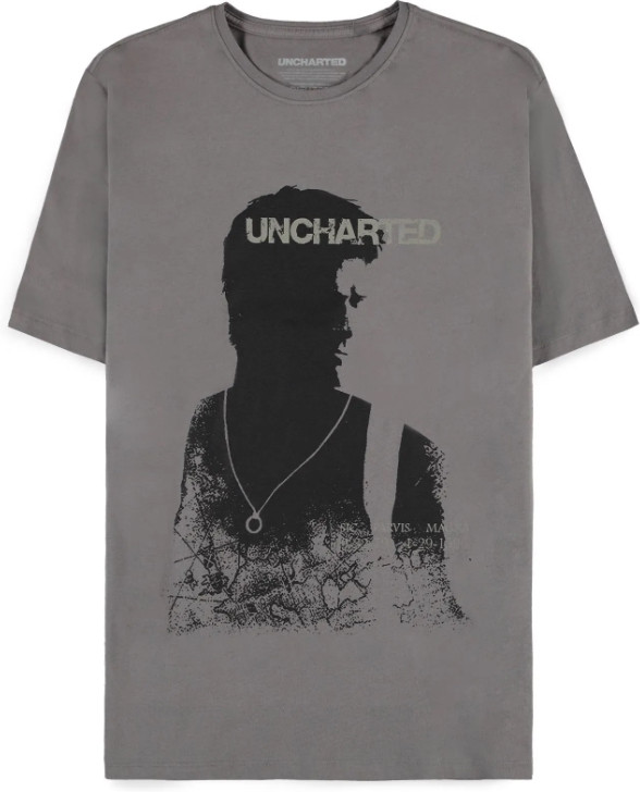 Uncharted - Men\s Grey Short Sleeved T-shirt