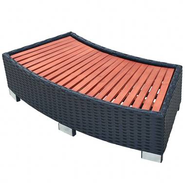 Vidaxl spa trapje zwart 92x45x25 cm poly rattan