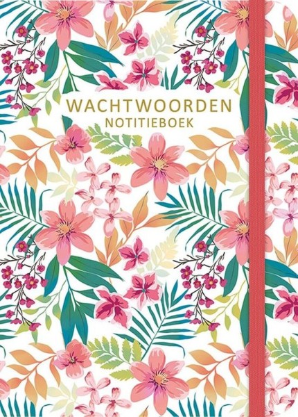 Wachtwoorden notitieboek - flowers