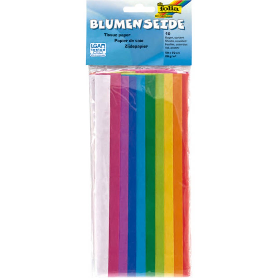 bloemenzijde Folia 50x70cm 10 vel assorti