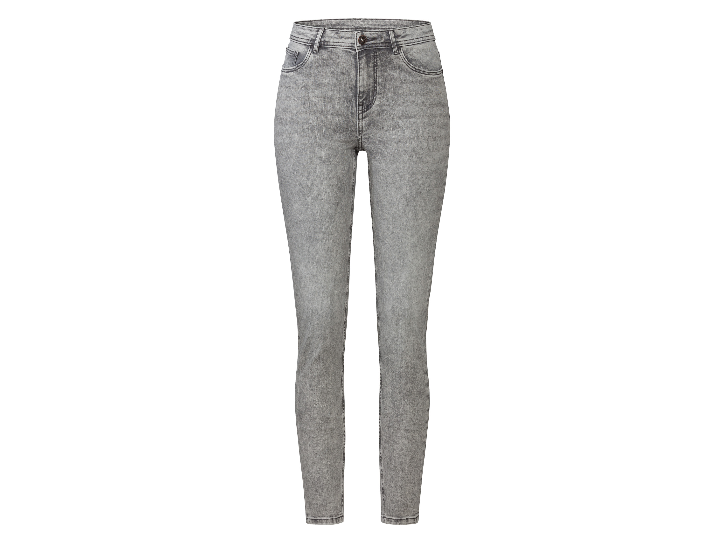 esmara Dames jeans Super Skinny Fit (34, kort, Lichtgrijs)