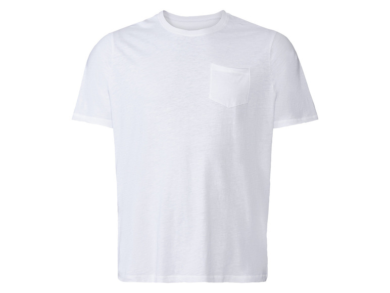 heren-T-shirt, casual gesneden (XXXL (64/66), Wit)
