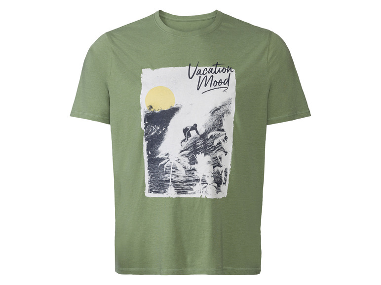 heren-T-shirt, casual gesneden (XXXXL (68/70), Groen)