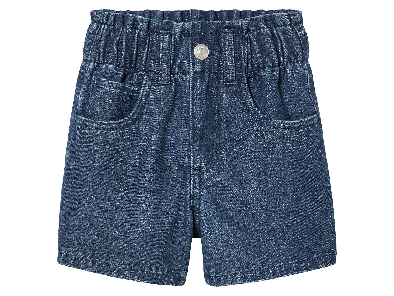 lupilu Kleuters denim paperbag short (98/104, Blauw)