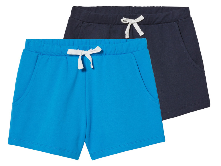 pepperts! 2 meisjes sweatshort (158/164, Donkerblauw/blauw)