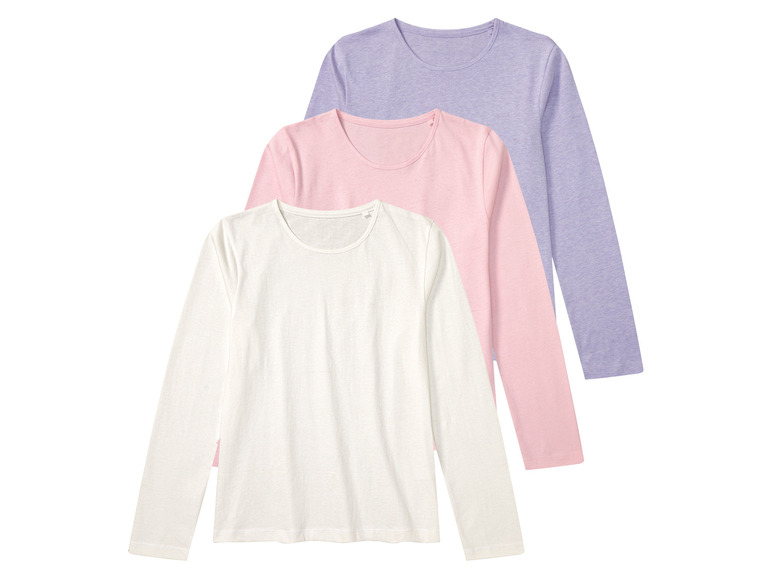 pepperts! 3 meisjes shirts (158/164, lila/roze/wit)