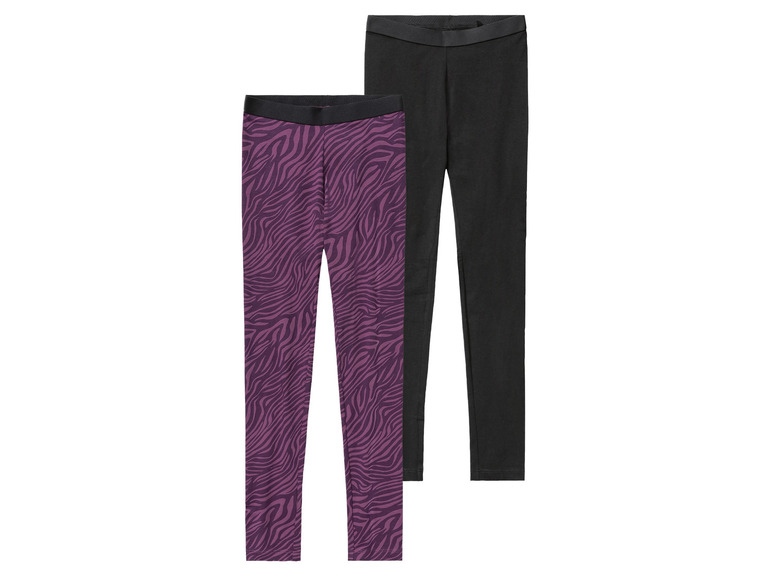 pepperts! Meisjes leggings (158/164, Gedessineerd lila/zwart)