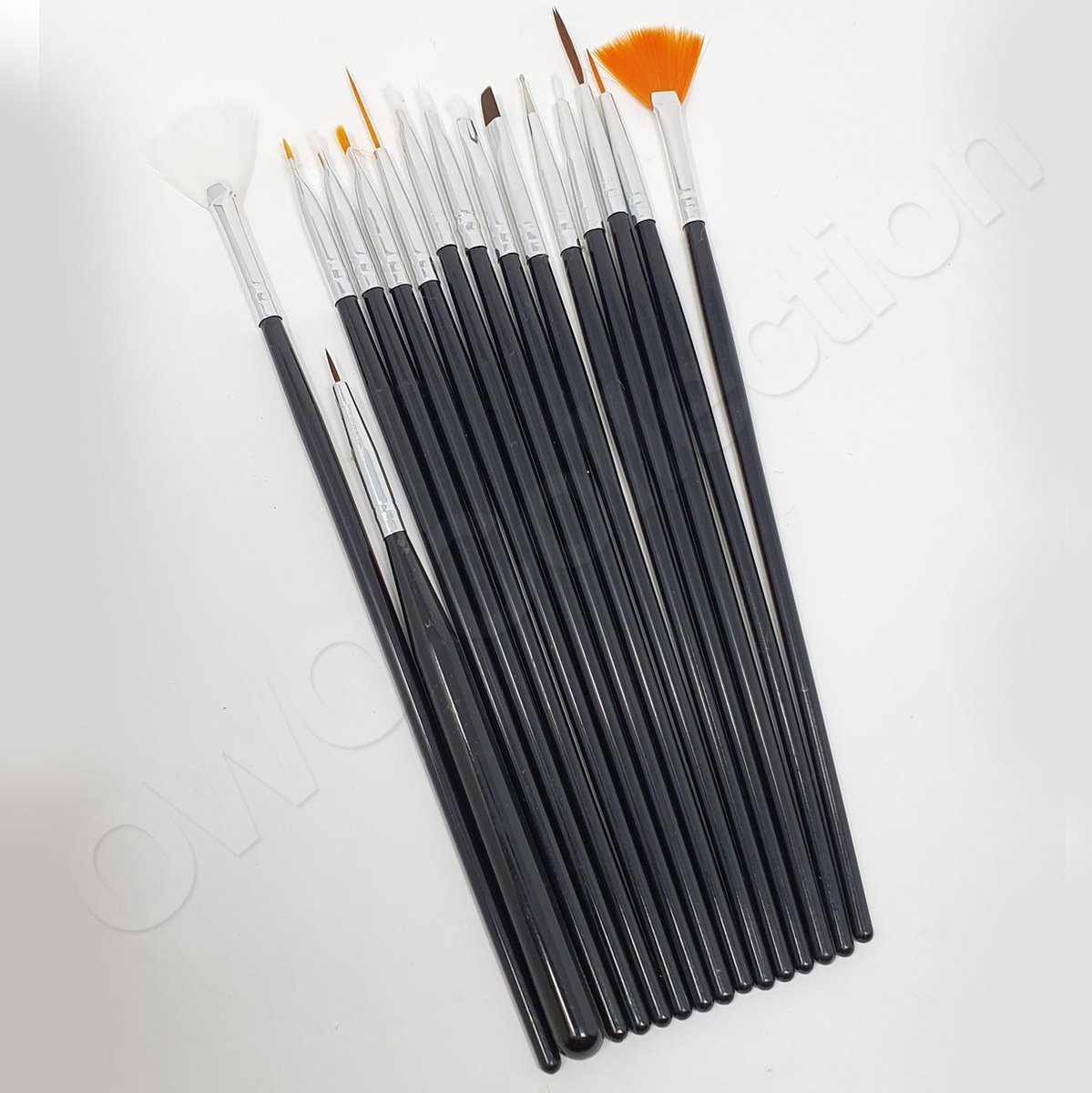 Miniatuur precisie verf kwasten penseel penselen set - acrylverf - waterverf - aquarel - 13 stuks - ZWART