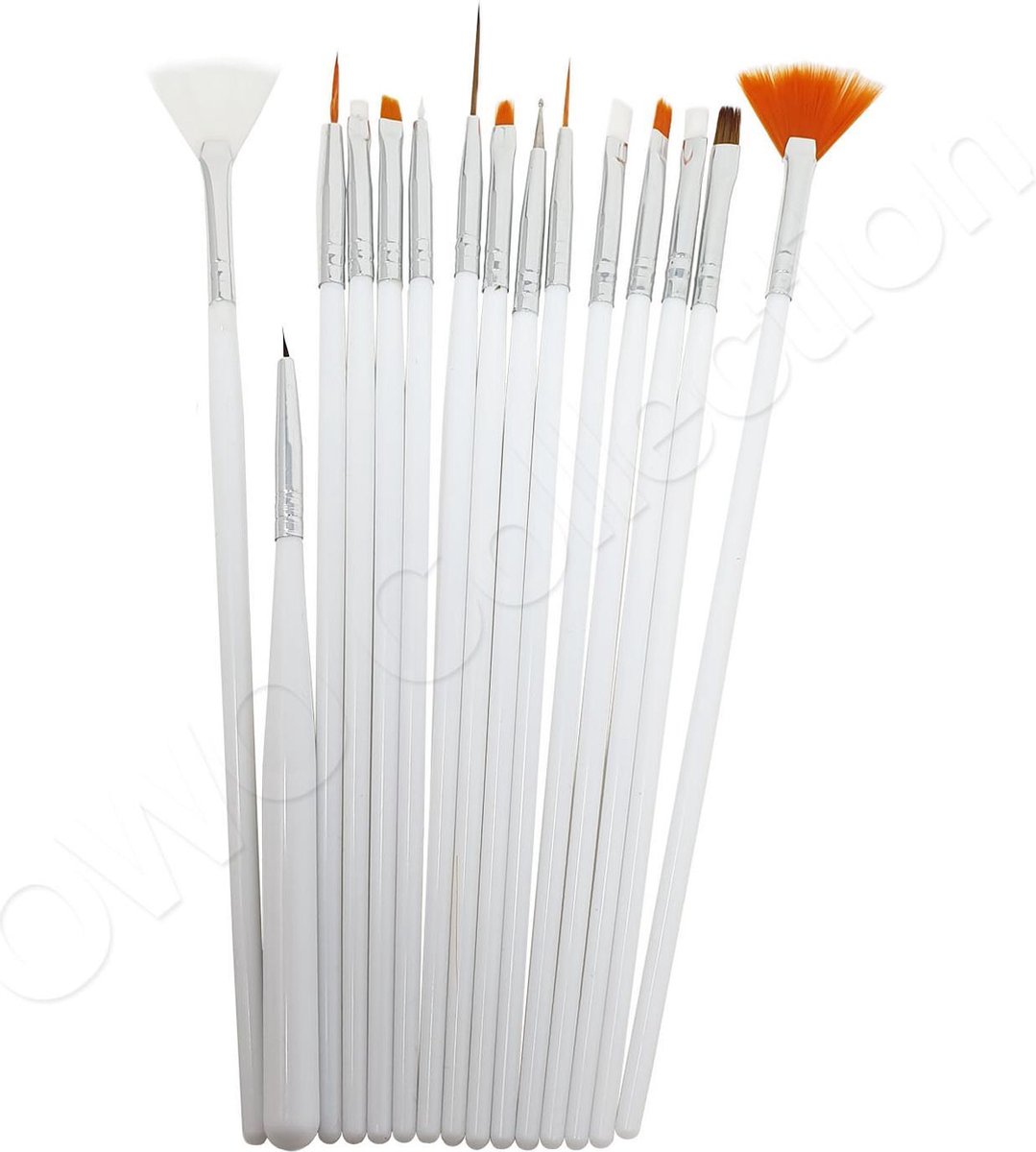 miniatuur precisie verf kwasten penseel penselen set - acrylverf - waterverf - aquarel - 13 stuks - WIT