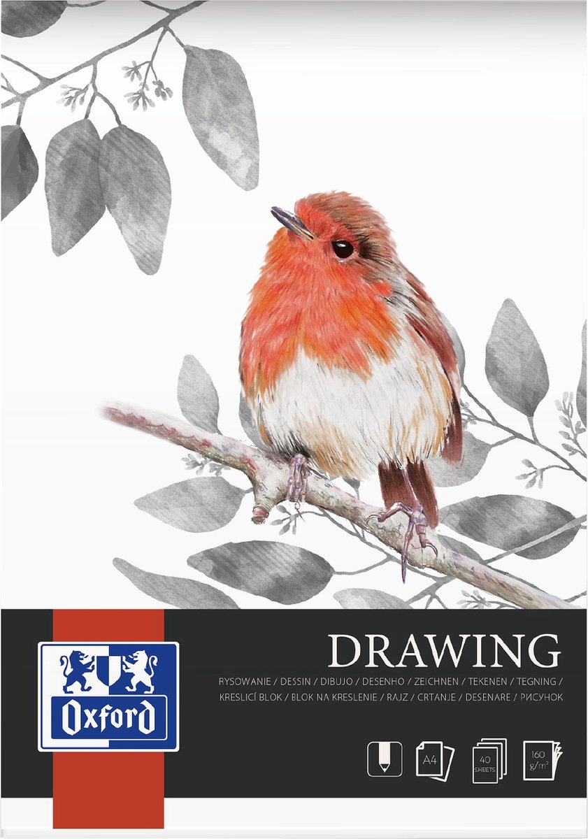 OXFORD tekenblok - A4 - 40 vel - 160g