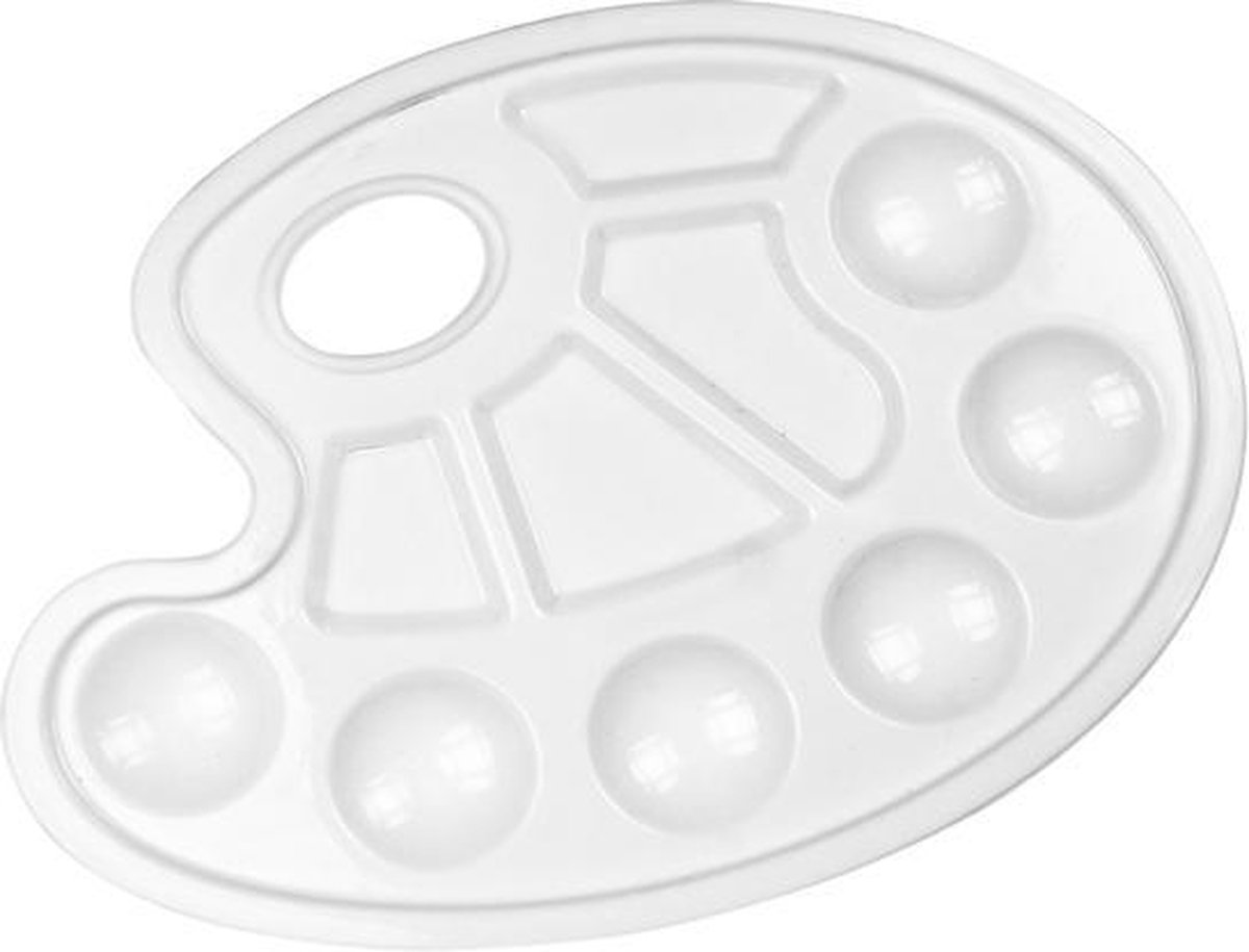 Verfpalet Collall Kunststof Wit 10 stuks