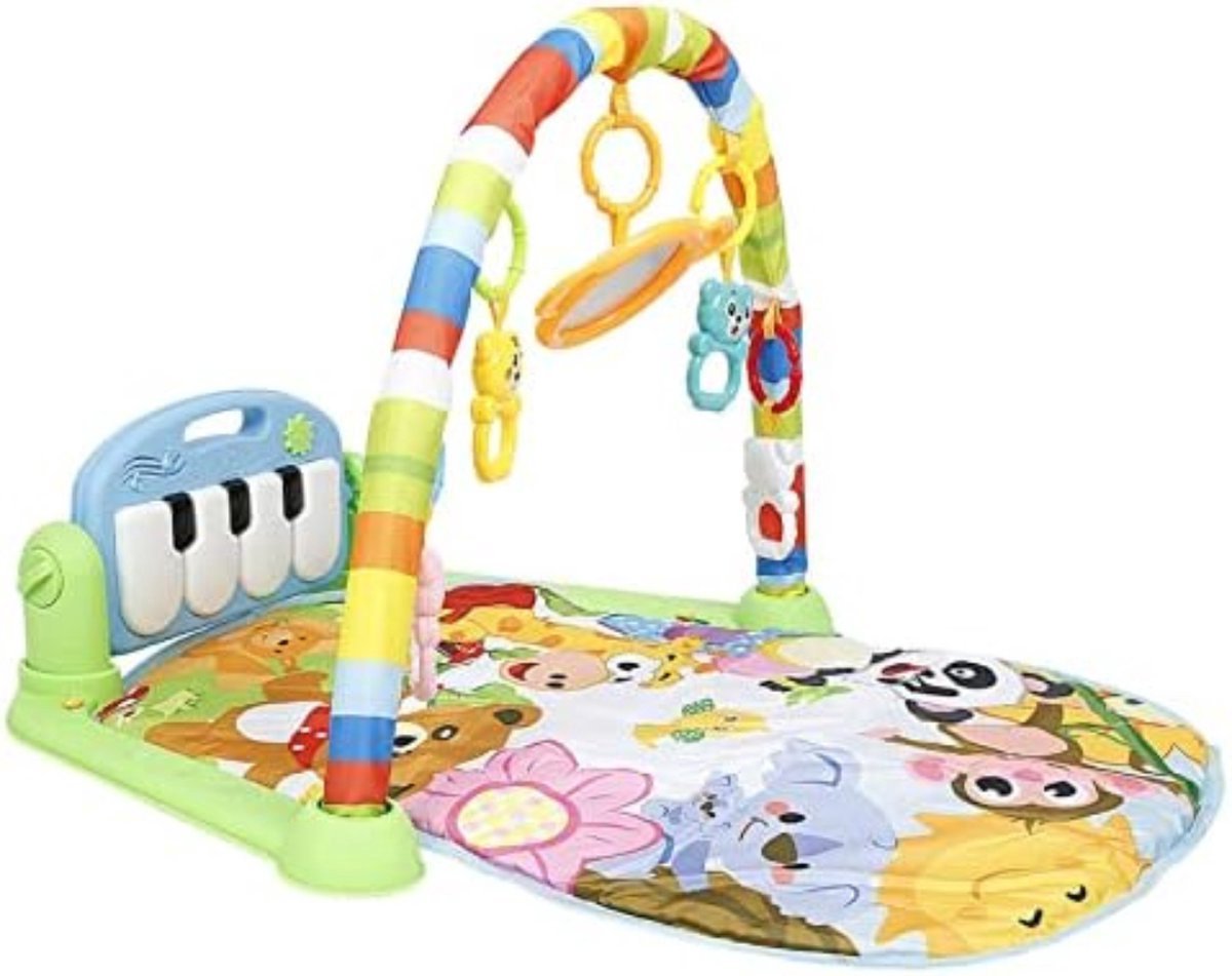 OxyFlowzy® - Speelkleed baby met boog- Speelmat met boog - Activiteitenboog - Activiteitenboog voor babys - 80*41*48cm (Groen)
