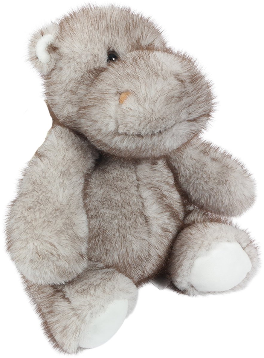 PIA Soft Toys – Pluche Nijlpaard Knuffel – Grijs – 22 cm
